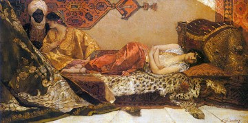 La odalisca Jean Joseph Benjamin Constant orientalista Pinturas al óleo